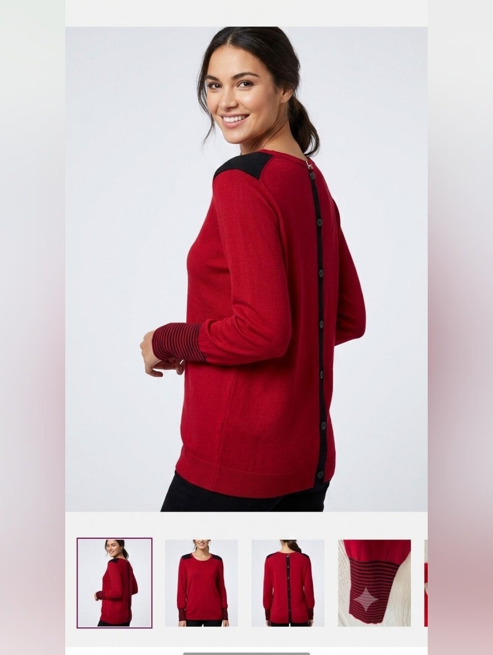 One A red long sleeve extra large blouse